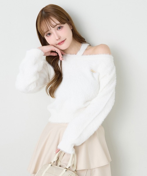 セール】肩開きフェザーニット（ニット/セーター）｜one after another