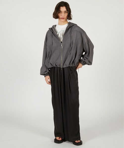 PRANK PROJECT（プランクプロジェクト）の「【2026Spring Pre-Order】ライトトロジップフーディ / Light Tropical Zip Hoodie（パーカー・レディース・アイボリー/チャコールグレー・FREE）」の4枚目の写真