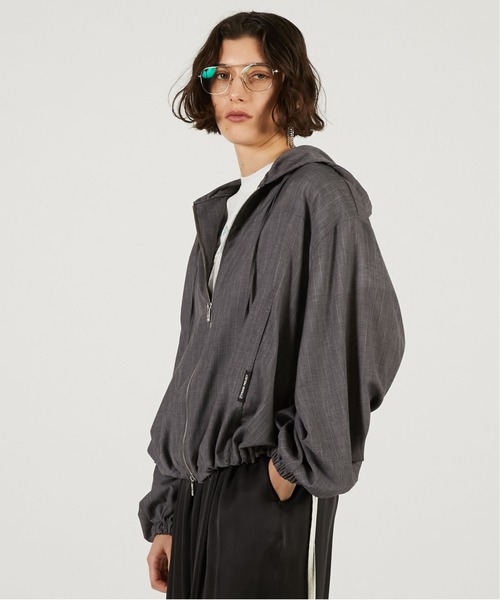 PRANK PROJECT（プランクプロジェクト）の「【2026Spring Pre-Order】ライトトロジップフーディ / Light Tropical Zip Hoodie（パーカー・レディース・アイボリー/チャコールグレー・FREE）」の11枚目の写真