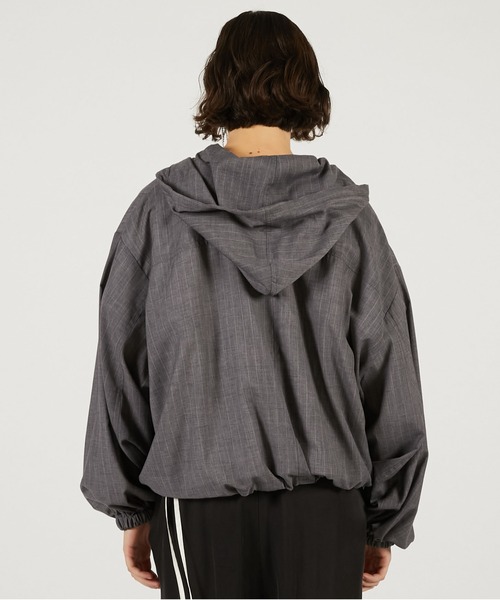 PRANK PROJECT（プランクプロジェクト）の「【2026Spring Pre-Order】ライトトロジップフーディ / Light Tropical Zip Hoodie（パーカー・レディース・アイボリー/チャコールグレー・FREE）」の12枚目の写真