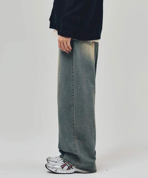 REFLYPERKY(リフライパーキー)の「LA8615 アメイズフローワイドデニム(SAND BLUE)(デニムパンツ・メンズ・その他・SMALL/X-SMALL/L(32)/M(30)/XL(34))」の4枚目の写真