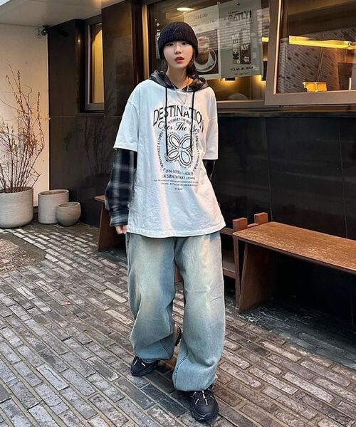 REFLYPERKY(リフライパーキー)の「LA8615 アメイズフローワイドデニム(SAND BLUE)(デニムパンツ・メンズ・その他・SMALL/X-SMALL/L(32)/M(30)/XL(34))」の9枚目の写真