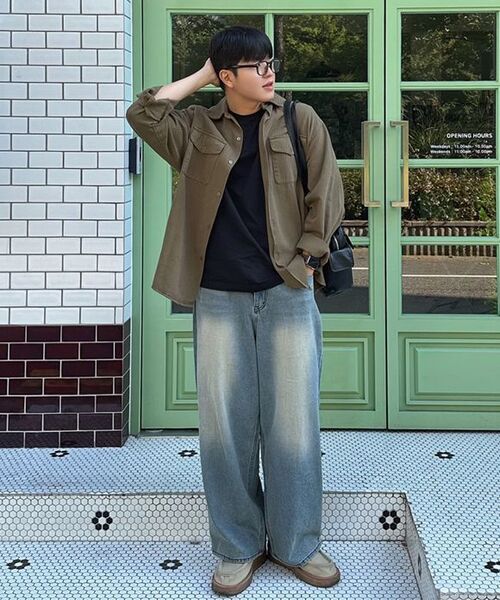 REFLYPERKY(リフライパーキー)の「LA8615 アメイズフローワイドデニム(SAND BLUE)(デニムパンツ・メンズ・その他・SMALL/X-SMALL/L(32)/M(30)/XL(34))」の10枚目の写真