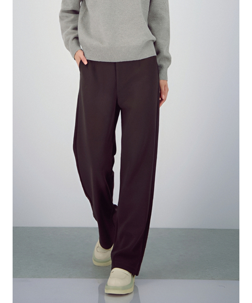 ACUD(アクド)の「Crepe Flow Slacks _Brown(スラックス・レディース・ダークブラウン・SMALL/MEDIUM)」の1枚目の写真