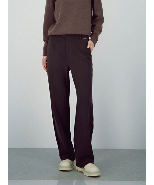 ACUD(アクド)の「Crepe Flow Slacks _Brown(スラックス・レディース・ダークブラウン・SMALL/MEDIUM)」の2枚目の写真
