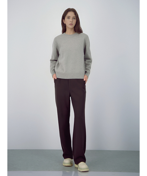 ACUD(アクド)の「Crepe Flow Slacks _Brown(スラックス・レディース・ダークブラウン・SMALL/MEDIUM)」の4枚目の写真