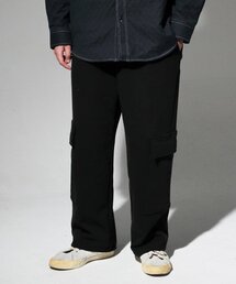 CODE I'M（コードアイエム）の「Heavyweight wide fit cargo pants black（スウェットパンツ）」