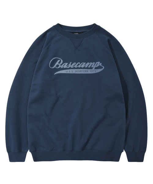 KANEITEI(カネイテイ)の「USS NORFORK BASECAMP CREWNECK (BLUE)(スウェット・レディース・ブルー・LARGE)」の1枚目の写真