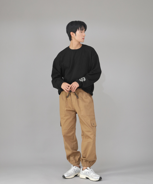 SAINTCREW(セントクルー)の「スナップボタンワイドカーゴジョガーパンツ SWC-361 キャメル(スウェットパンツ・メンズ・その他・MEDIUM/LARGE/X-LARGE)」の9枚目の写真