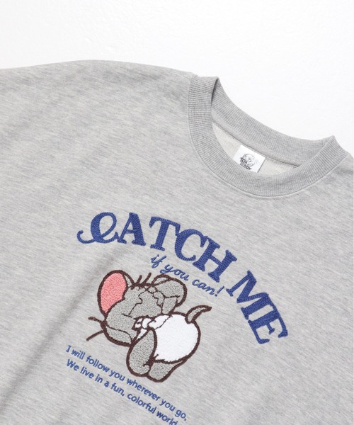 Tom&Jerry(トムアンドジェリー)の「【TOM&JERRY/トムとジェリー】裏毛サガラ刺繍クルーネックトレーナー(WIDE)(スウェット・レディース・クリーム/オレンジ/グリーン/杢グレー・LARGE/MEDIUM)」の21枚目の写真