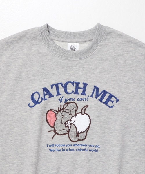 Tom&Jerry(トムアンドジェリー)の「【TOM&JERRY/トムとジェリー】裏毛サガラ刺繍クルーネックトレーナー(WIDE)(スウェット・レディース・クリーム/オレンジ/グリーン/杢グレー・LARGE/MEDIUM)」の19枚目の写真