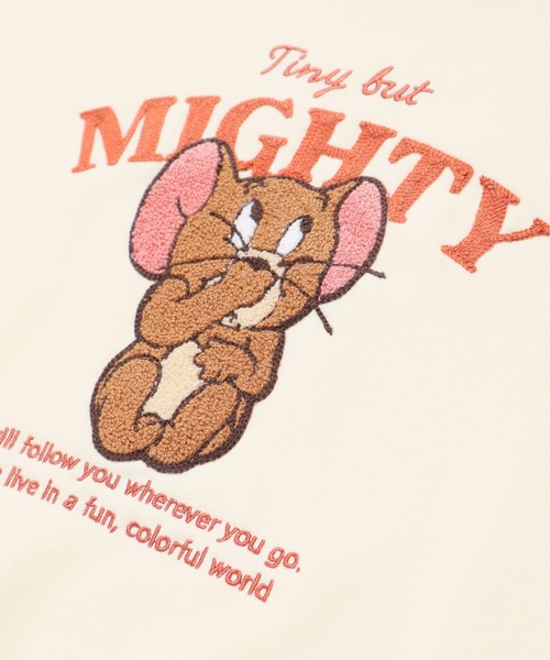 Tom&Jerry(トムアンドジェリー)の「【TOM&JERRY/トムとジェリー】裏毛サガラ刺繍クルーネックトレーナー(WIDE)(スウェット・レディース・クリーム/オレンジ/グリーン/杢グレー・LARGE/MEDIUM)」の16枚目の写真