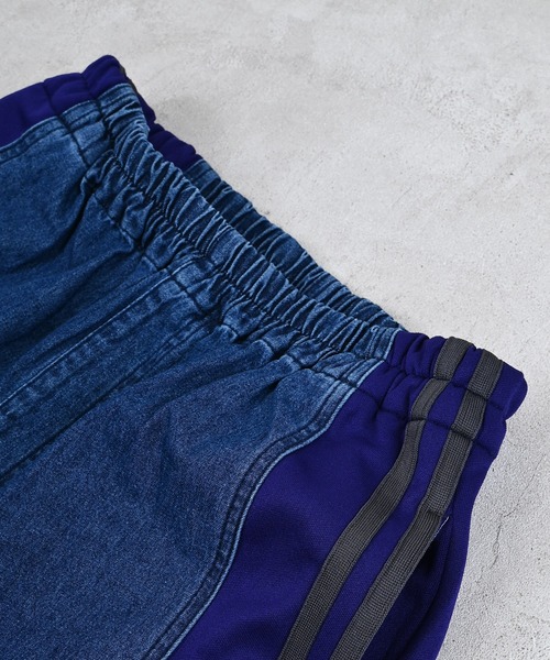 MARKEY'S（マーキーズ）の「トラックパンツリメイクデニムパンツ/おとな（デニムパンツ・レディース・ブルー/ブラック・160cm）」の12枚目の写真
