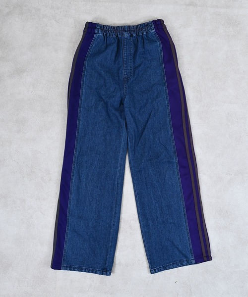MARKEY'S（マーキーズ）の「トラックパンツリメイクデニムパンツ/おとな（デニムパンツ・レディース・ブルー/ブラック・160cm）」の5枚目の写真