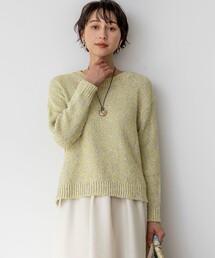 コットンコードミックス クロップド ニット
