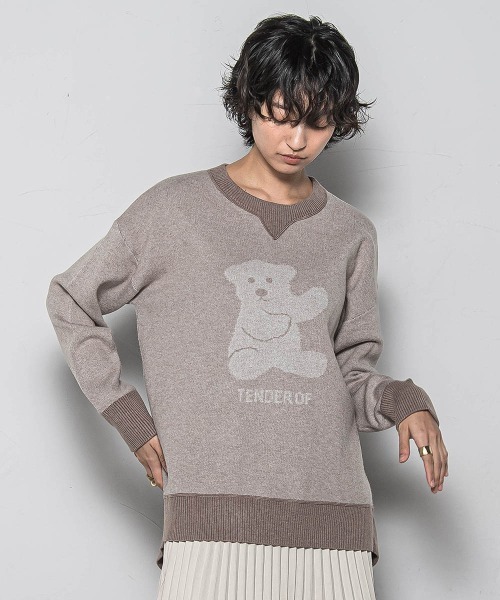 ౨ৎ　　 mattiussi ロゴ　ニット　セーター　グレー ౨ৎ mattiussi ロゴ ニット セーター グレー ౨ৎ mattiussi ロゴ