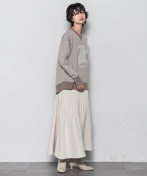 MAYSON GREY(メイソングレイ)の「BEARジャカードニット≪手洗い可能≫(ニット/セーター・レディース・ライトグレー/ベージュ・M)」の8枚目の写真