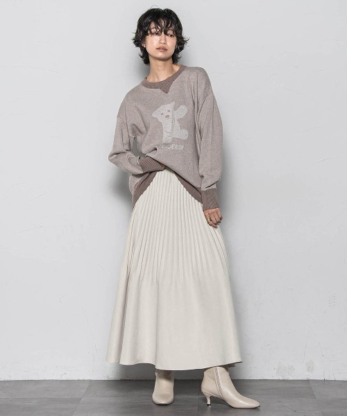 MAYSON GREY(メイソングレイ)の「BEARジャカードニット≪手洗い可能≫(ニット/セーター・レディース・ライトグレー/ベージュ・M)」の9枚目の写真