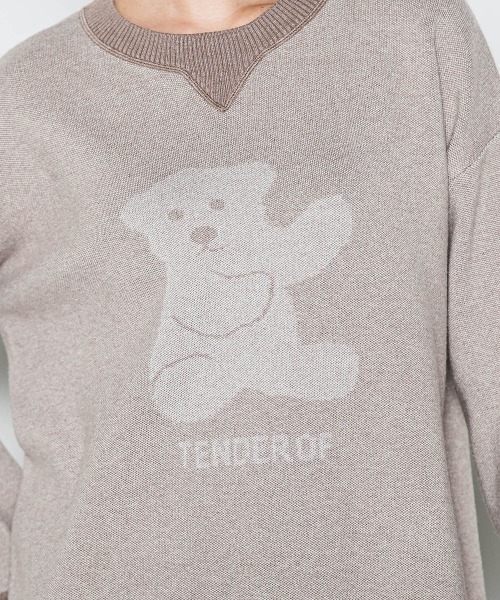 MAYSON GREY(メイソングレイ)の「BEARジャカードニット≪手洗い可能≫(ニット/セーター・レディース・ライトグレー/ベージュ・M)」の6枚目の写真