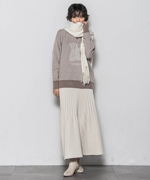 MAYSON GREY(メイソングレイ)の「BEARジャカードニット≪手洗い可能≫(ニット/セーター・レディース・ライトグレー/ベージュ・M)」の11枚目の写真