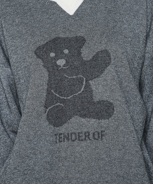 MAYSON GREY(メイソングレイ)の「BEARジャカードニット≪手洗い可能≫(ニット/セーター・レディース・ライトグレー/ベージュ・M)」の16枚目の写真