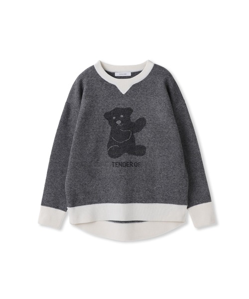 MAYSON GREY(メイソングレイ)の「BEARジャカードニット≪手洗い可能≫(ニット/セーター・レディース・ライトグレー/ベージュ・M)」の21枚目の写真