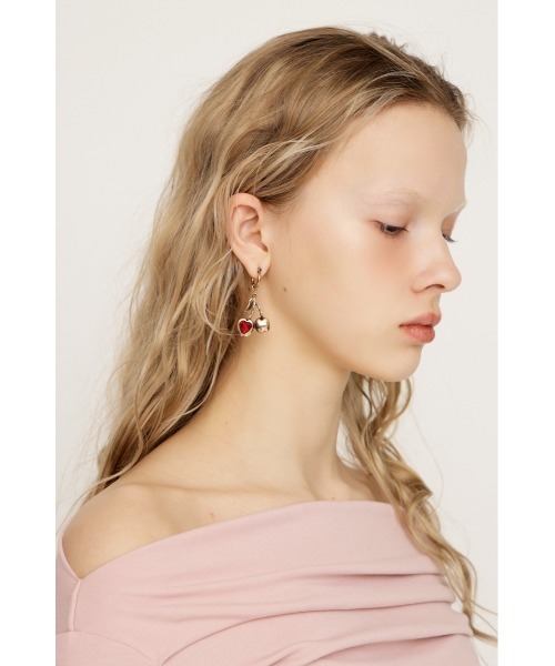 SLY（スライ）の「CHEERY P/EARRINGS チェリーピアス（ピアス（両耳用）・レディース・ゴールド/シルバー・FREE）」の10枚目の写真