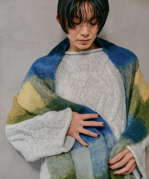 LEPSIM（レプシィム）の「インドチェックストール　581687（ストール/ショール・レディース・ネイビー/グリーン/レッド/ブルー・ONE SIZE）」の12枚目の写真