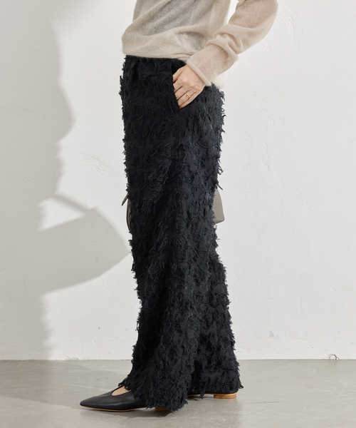 IENA（イエナ）の「カットジャガードパンツ（その他パンツ・レディース・ブラック・36/38）」の4枚目の写真