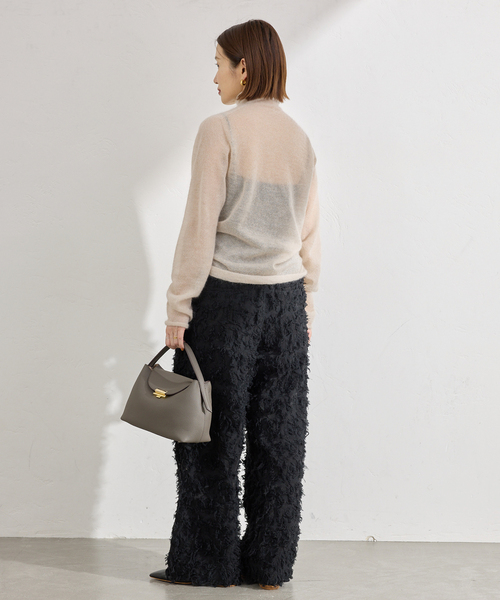 IENA（イエナ）の「カットジャガードパンツ（その他パンツ・レディース・ブラック・36/38）」の7枚目の写真