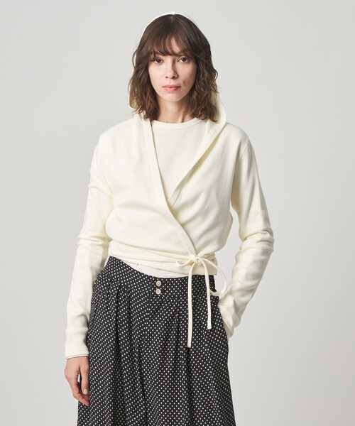 Steven Alan（スティーブンアラン）の「＜Steven Alan＞カシュクール フード カーディガン（カーディガン/ボレロ・レディース・モカ/オフホワイト・FREE）」の2枚目の写真