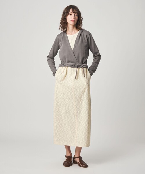 Steven Alan（スティーブンアラン）の「＜Steven Alan＞カシュクール フード カーディガン（カーディガン/ボレロ・レディース・モカ/オフホワイト・FREE）」の7枚目の写真