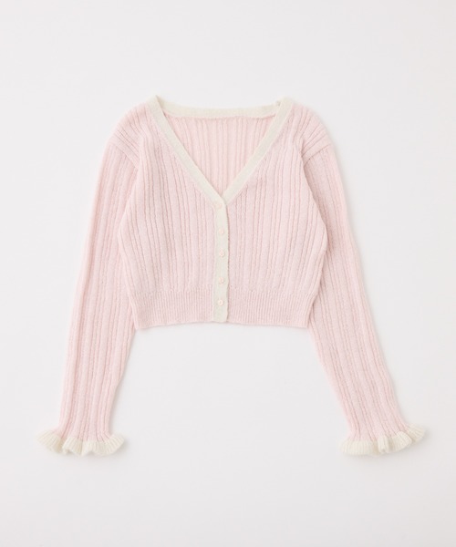 袖口フリルカーディガン（カーディガン/ボレロ）｜one after another