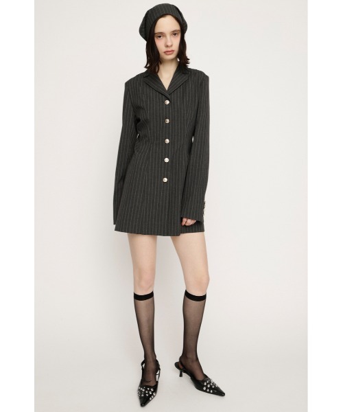 SLY(スライ)の「TAILORED S/OP テーラード ショートワンピース 春服(ワンピース・レディース・グレー系その他2/ライトベージュ・2/1)」の4枚目の写真