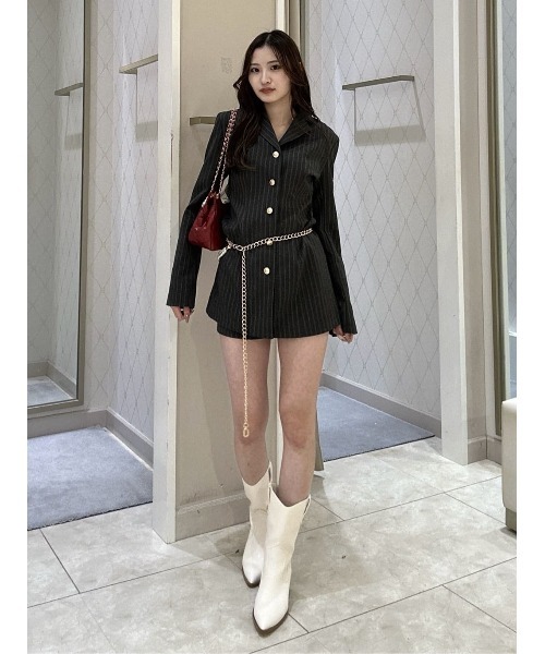SLY（スライ）の「TAILORED S/OP テーラード ショートワンピース 春服
