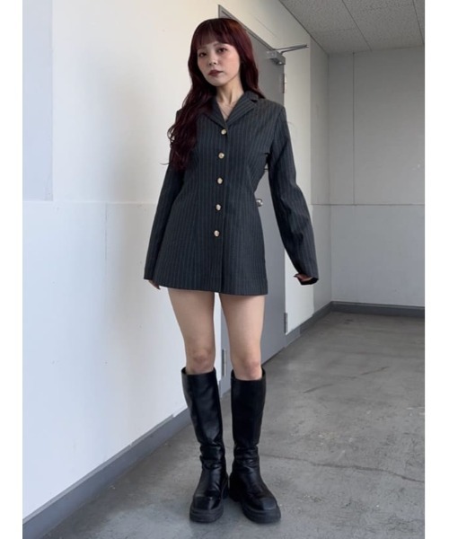 SLY（スライ）の「TAILORED S/OP テーラード ショートワンピース 春服