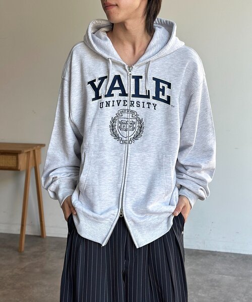 CPCM(シーピーシーエム)の「YALEジップパーカー(パーカー・メンズ・ネイビー/グレー/アイボリー/ブラック・MEDIUM/LARGE)」の3枚目の写真