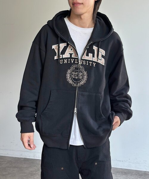 CPCM(シーピーシーエム)の「YALEジップパーカー(パーカー・メンズ・ネイビー/グレー/アイボリー/ブラック・MEDIUM/LARGE)」の1枚目の写真