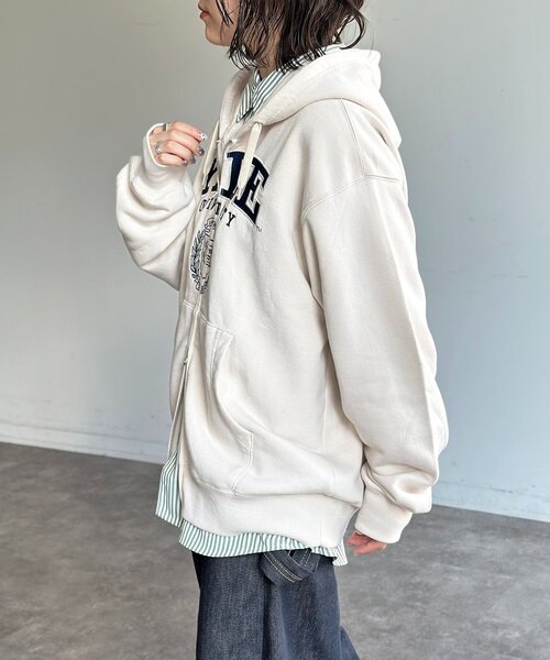 CPCM(シーピーシーエム)の「YALEジップパーカー(パーカー・メンズ・ネイビー/グレー/アイボリー/ブラック・MEDIUM/LARGE)」の6枚目の写真