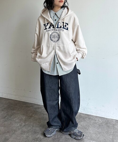 CPCM(シーピーシーエム)の「YALEジップパーカー(パーカー・メンズ・ネイビー/グレー/アイボリー/ブラック・MEDIUM/LARGE)」の9枚目の写真