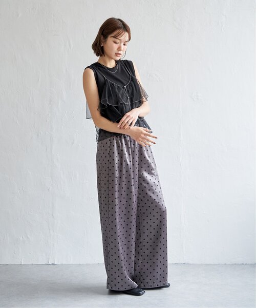 notch.（ノッチ）の「チュールティアードキャミソール（キャミソール・レディース・ピンク/ブラック/グレー・M）」の8枚目の写真