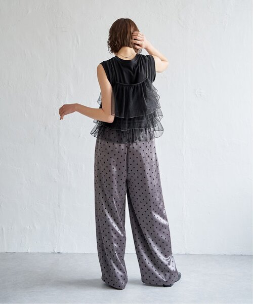 notch.（ノッチ）の「チュールティアードキャミソール（キャミソール・レディース・ピンク/ブラック/グレー・M）」の10枚目の写真