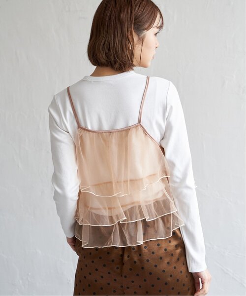 notch.（ノッチ）の「チュールティアードキャミソール（キャミソール・レディース・ピンク/ブラック/グレー・M）」の17枚目の写真