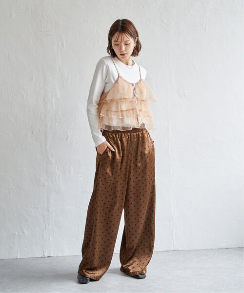 notch.（ノッチ）の「チュールティアードキャミソール（キャミソール・レディース・ピンク/ブラック/グレー・M）」の19枚目の写真