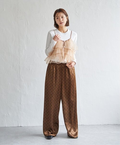 notch.（ノッチ）の「チュールティアードキャミソール（キャミソール・レディース・ピンク/ブラック/グレー・M）」の20枚目の写真