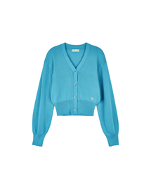 Bb' BENETTON（ビーフラットベネトン）の「スプリングVネックニットカーディガン (ターコイズブルー)（カーディガン/ボレロ）」