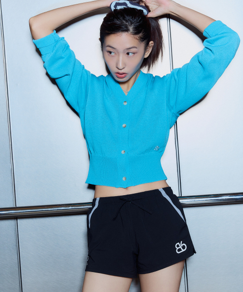 Bb' BENETTON(ビーフラットベネトン)の「スプリングVネックニットカーディガン (ターコイズブルー)(カーディガン/ボレロ・レディース・その他・ONE SIZE)」の4枚目の写真