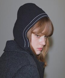 PAUL&ALICE（ポール&アリス）の「WOOL BLENDED BALACLAVA / BLACK（ニットキャップ/ビーニー）」