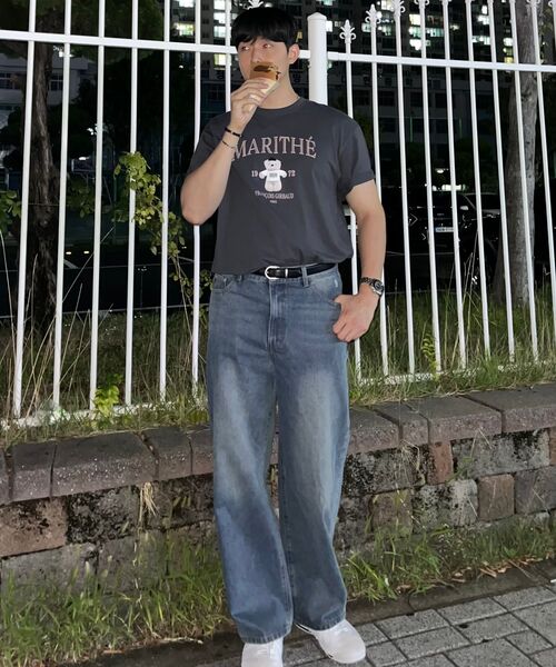 HALFNINE（ハーフナイン）の「イージーマッチワイドデニムパンツジーンズG12BRD_HXV11308[濃紺]（デニムパンツ・メンズ・その他・S/M/L）」の11枚目の写真