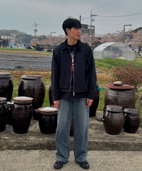 HALFNINE（ハーフナイン）の「イージーマッチワイドデニムパンツジーンズG12BRD_HXV11308[濃紺]（デニムパンツ・メンズ・その他・S/M/L）」の12枚目の写真